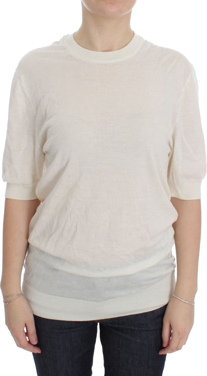 Dolce & Gabbana Dolce & Gabbana White 100% Cashmere Sweater