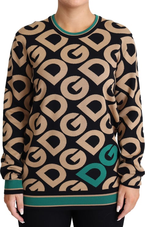Dolce & Gabbana Dolce & Gabbana Multicolor DG Mania Wool Crewneck Pullover Sweater