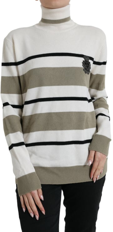 Dolce & Gabbana Dolce & Gabbana Multicolor Stripe Wool Logo Pullover Sweater
