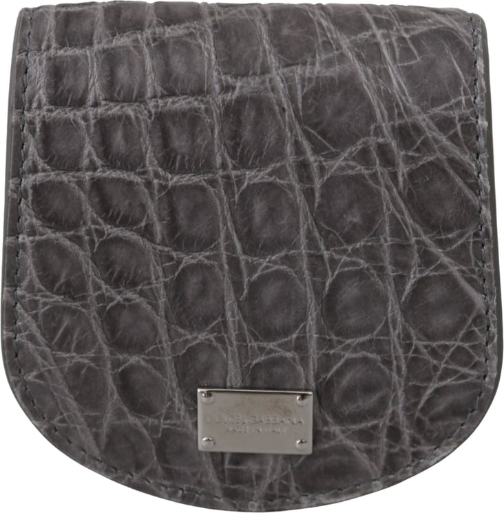 Dolce & Gabbana Dolce & Gabbana Gray Exotic Skin Condom Case Holder Pocket Wallet