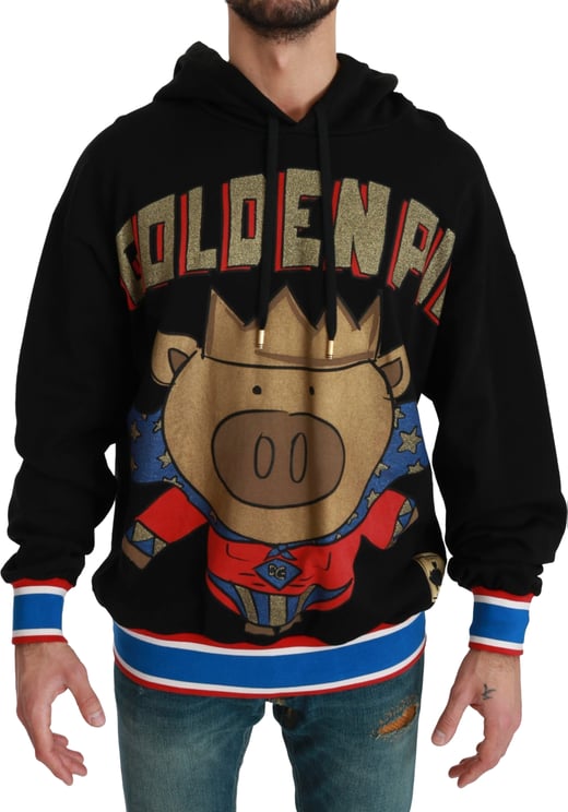 Dolce & Gabbana Dolce & Gabbana Black Sweater Pig of the Year Hooded
