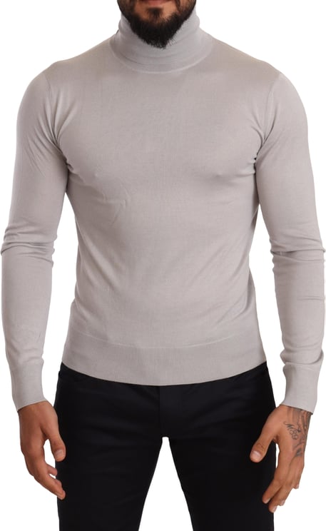 Dolce & Gabbana Dolce & Gabbana Gray Cashmere Turtleneck Pullover Sweater
