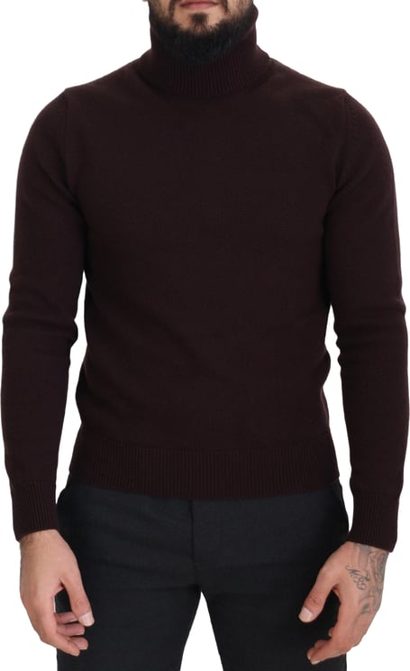 Dolce & Gabbana Dolce & Gabbana Brown Wool Turtle Neck Pullover Sweater