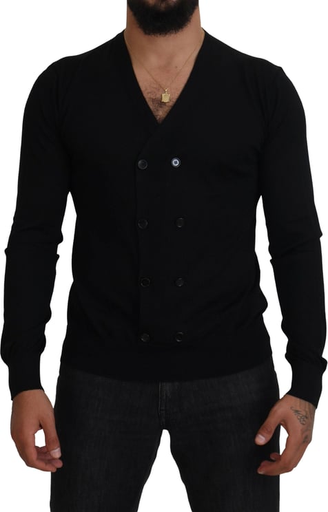Dolce & Gabbana Dolce & Gabbana Black Cashmere Button Down Cardigan Sweater