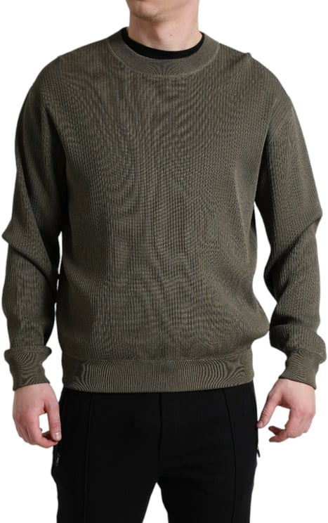 Dolce & Gabbana Dolce & Gabbana Green Viscose Crew Neck Men Pullover Sweater