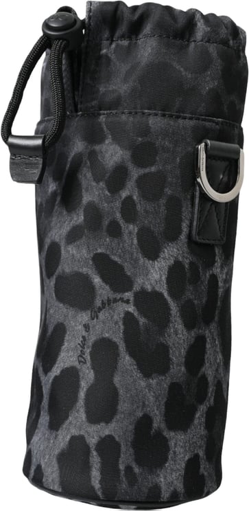 Dolce & Gabbana Dolce & Gabbana Black Leopard Round Slim Tote Bottle Cage Bag