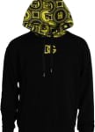 Dolce & Gabbana Dolce & Gabbana Black Logo Cotton Hooded Sweatshirt Sweater