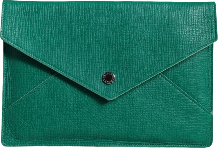 Dolce & Gabbana Dolce & Gabbana Green Leather Handbag Clutch Mini Purse Pouch Tablet Case