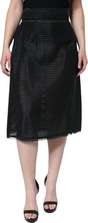 Dolce & Gabbana Dolce & Gabbana Black Viscose High Waist Pencil Cut Skirt