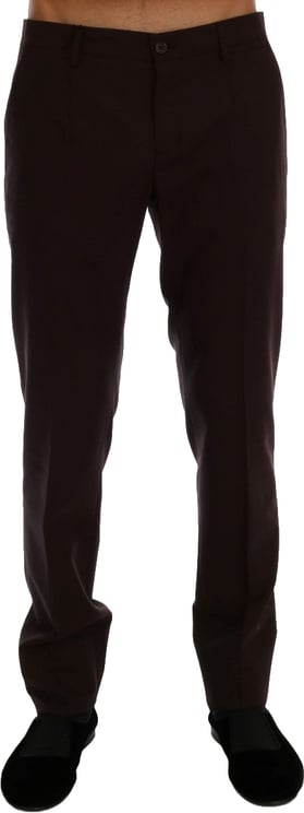 Dolce & Gabbana Dolce & Gabbana Purple Wool Stretch Formal Pants