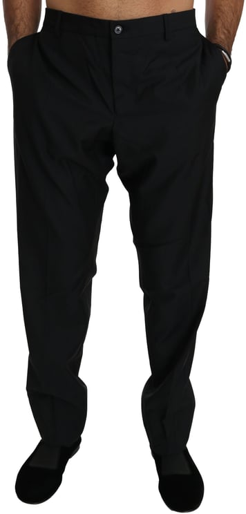 Dolce & Gabbana Dolce & Gabbana Black Dress Formal Trouser Men Wool Pants