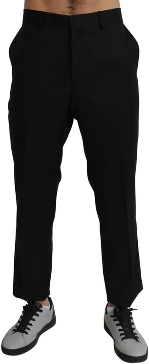 Dolce & Gabbana Dolce & Gabbana Black Cotton Wool Formal Dress Pants