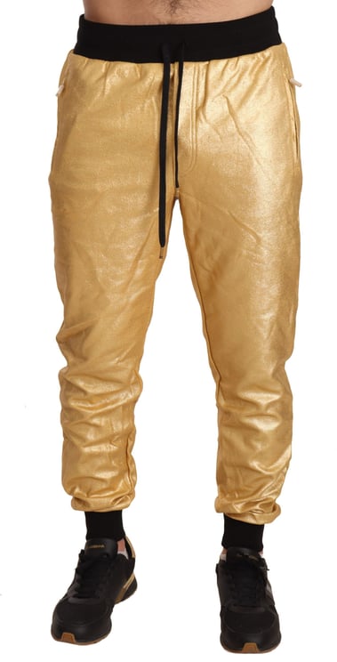 Dolce & Gabbana Dolce & Gabbana Gold Pig Of The Year Cotton Trousers Pants