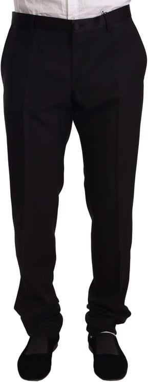 Dolce & Gabbana Dolce & Gabbana Black Wool Formal Tuxedo Trouser Pants