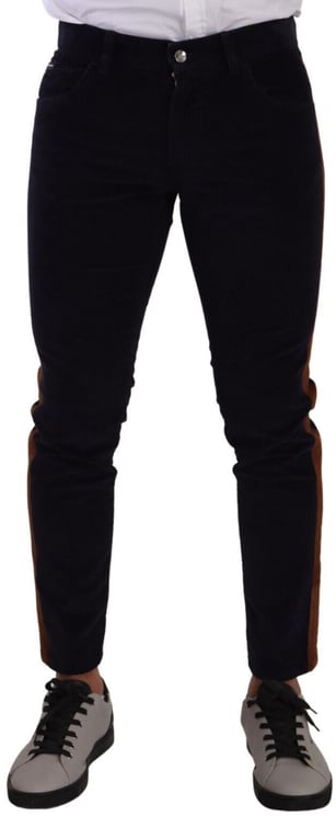 Dolce & Gabbana Dolce & Gabbana Blue Cotton Stretch Skinny Corduroy Jeans