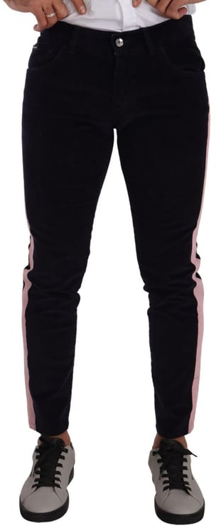 Dolce & Gabbana Dolce & Gabbana Blue Corduroy Cotton Stretch Skinny Jeans