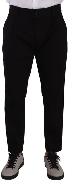 Dolce & Gabbana Dolce & Gabbana Black Cotton Stretch Chinos Trouser Jeans