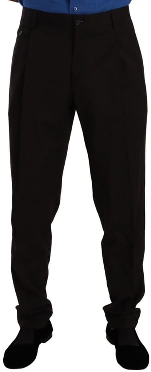 Dolce & Gabbana Dolce & Gabbana Brown Wool Skinny Formal Dress Pants