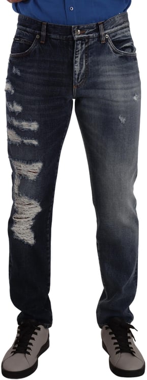 Dolce & Gabbana Dolce & Gabbana Blue Cotton Regular Denim Trousers Jeans