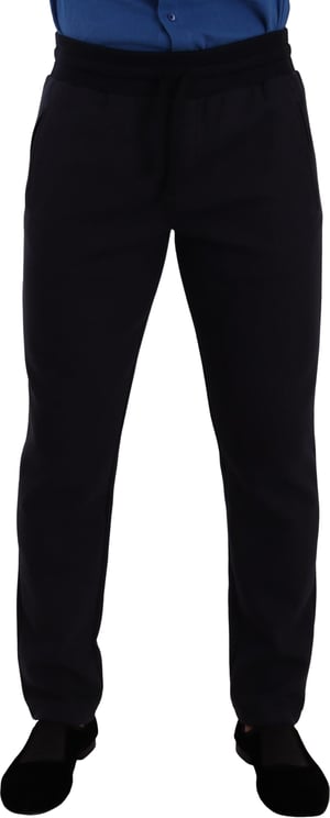 Dolce & Gabbana Dolce & Gabbana Blue Cotton Stretch Jogging Trouser Pants
