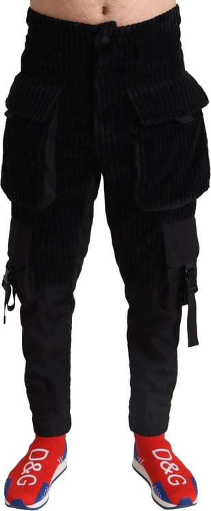 Dolce & Gabbana Dolce & Gabbana Black Cotton Skinny Corduroy Cargo Pants