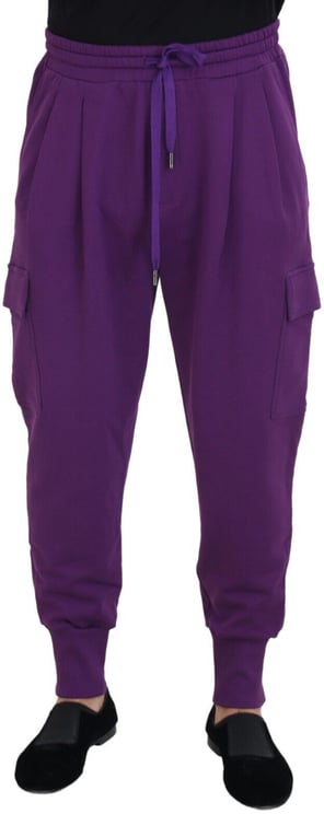 Dolce & Gabbana Dolce & Gabbana Purple Cotton Cargo Sweatpants Jogging Pants