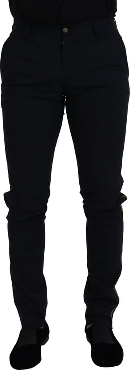 Dolce & Gabbana Dolce & Gabbana Black Wool Slim Formal Pants