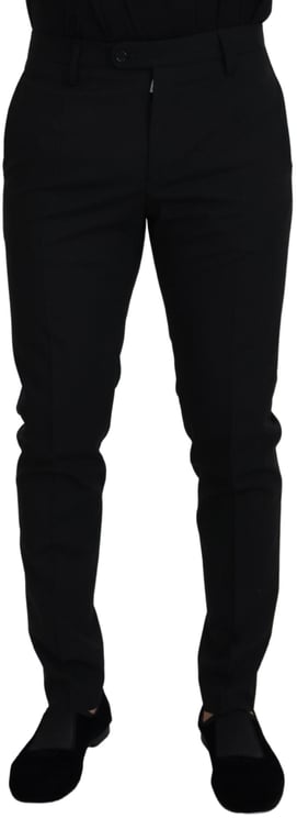 Dolce & Gabbana Dolce & Gabbana Black Polyester Chino Formal Pants