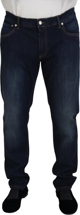 Dolce & Gabbana Dolce & Gabbana Blue Cotton Straight Fit Casual Denim Jeans