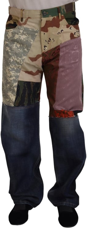 Dolce & Gabbana Dolce & Gabbana Multicolor Silk Patchwork Men Denim Jeans