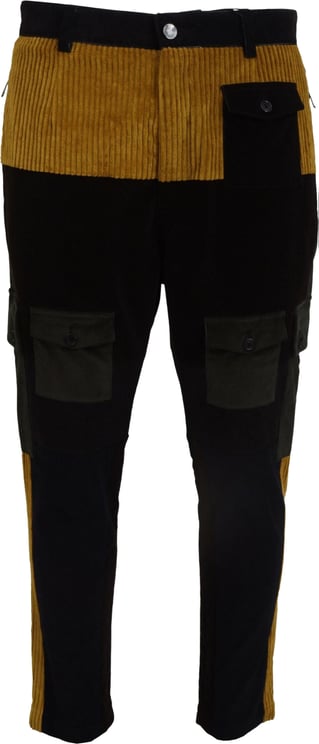 Dolce & Gabbana Dolce & Gabbana Black Yellow Cotton Men Pants
