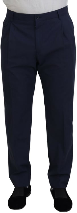 Dolce & Gabbana Dolce & Gabbana Dark Blue Cotton Chino Formal Pants