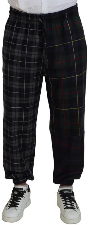 Dolce & Gabbana Dolce & Gabbana Multicolor Checkered Wool Men Jogger Pants