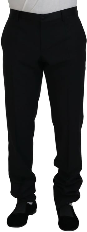 Dolce & Gabbana Dolce & Gabbana Black Dress Wool Silk Trouser Pants