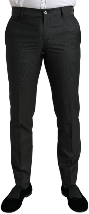 Dolce & Gabbana Dolce & Gabbana Dark Gray Stretch Slim Formal Pants