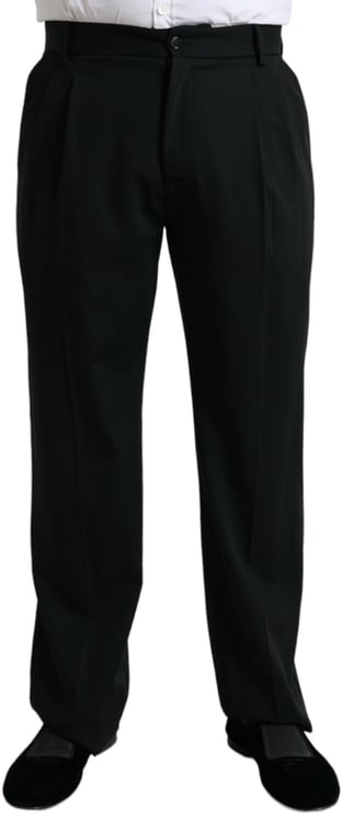 Dolce & Gabbana Dolce & Gabbana Black Wool Formal Straight Fit Dress Pants