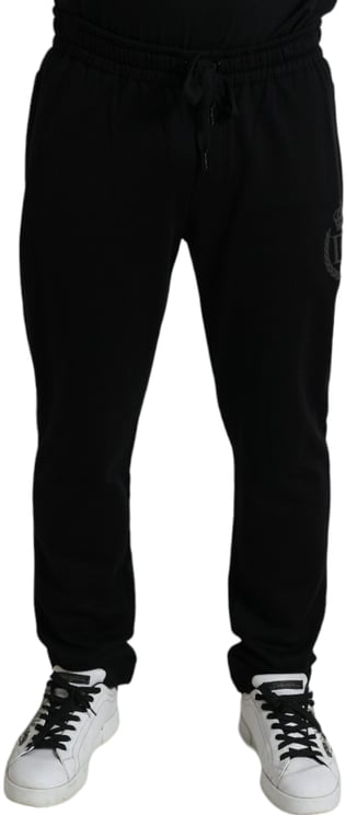 Dolce & Gabbana Dolce & Gabbana Black DG Logo Skinny Jogger Sweatpants Pants