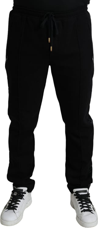Dolce & Gabbana Dolce & Gabbana Black Cotton Skinny Jogger Sweatpants Pants