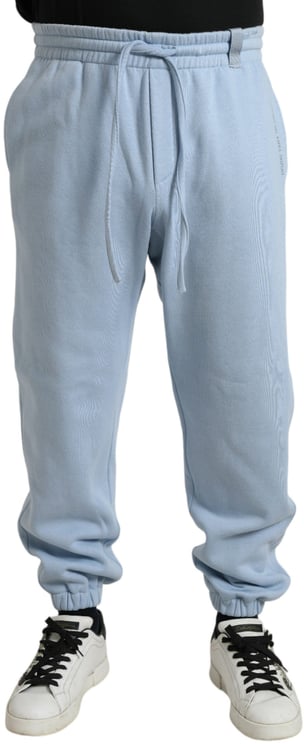 Dolce & Gabbana Dolce & Gabbana Light Blue Cotton Sweatpants Men Jogger Pants