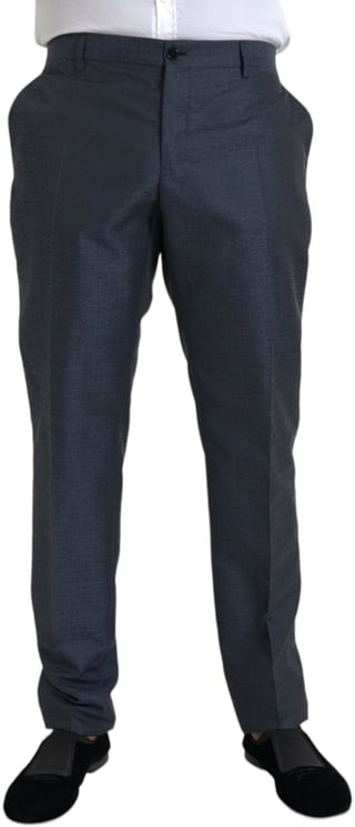 Dolce & Gabbana Dolce & Gabbana Blue Wool Men Skinny Dress Pants