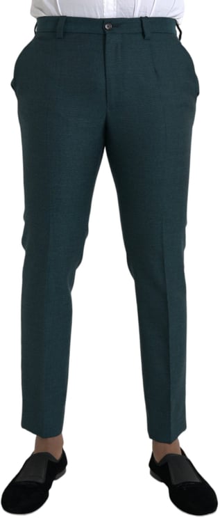 Dolce & Gabbana Dolce & Gabbana Green Wool Skinny Slim Dress Pants