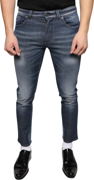 Dolce & Gabbana Dolce & Gabbana Dark Blue Washed Cotton Skinny Denim Jeans