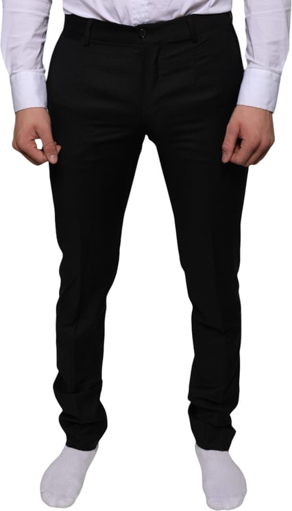 Dolce & Gabbana Dolce & Gabbana Black Wool Skinny Dress Formal Pants