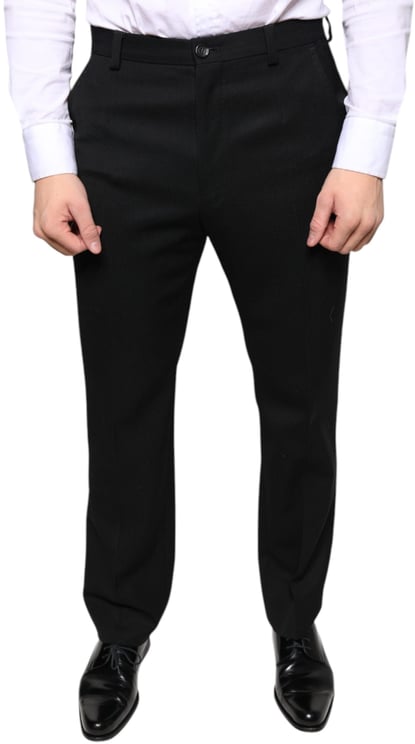 Dolce & Gabbana Dolce & Gabbana Black Wool Skinny Men Dress Pants