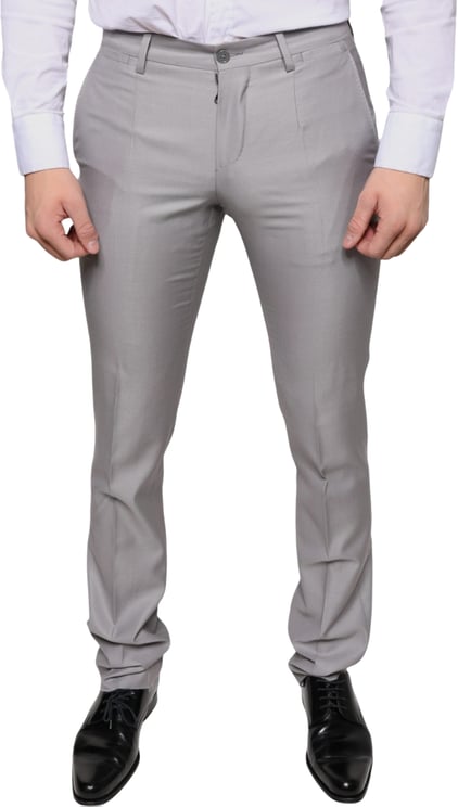 Dolce & Gabbana Dolce & Gabbana Light Gray Wool Dress Pants