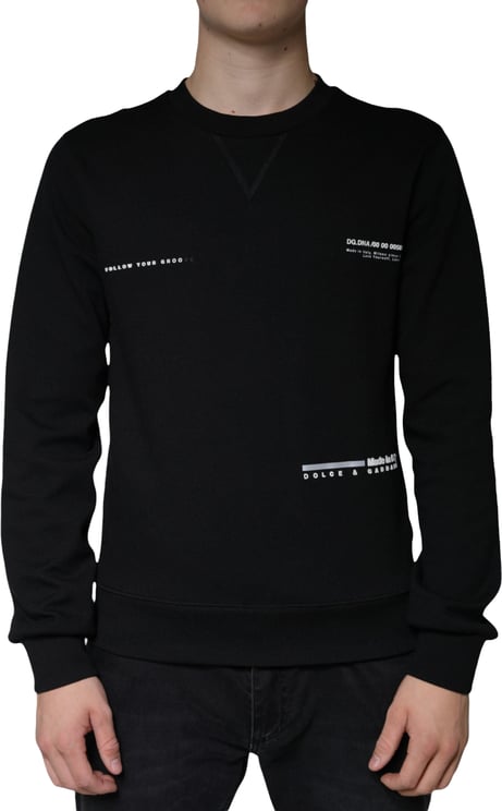 Dolce & Gabbana Dolce & Gabbana Black Logo Print CrewNeck Sweatshirt Sweater