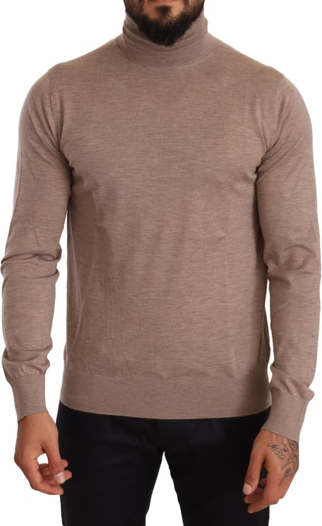 Dolce & Gabbana Dolce & Gabbana Brown Cashmere Turtleneck Pullover Sweater