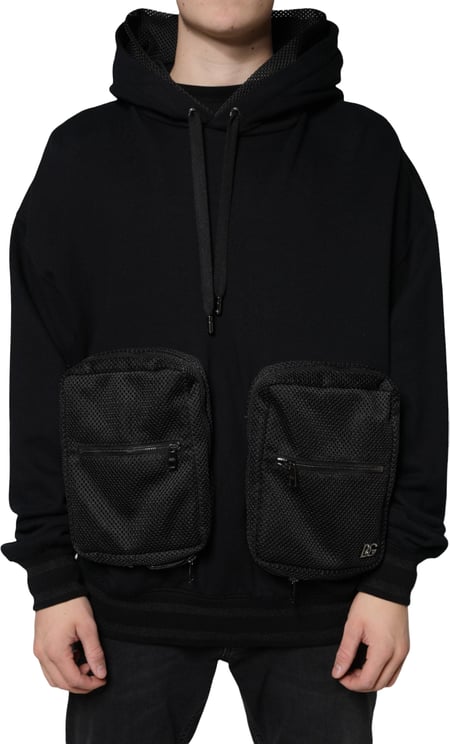 Dolce & Gabbana Dolce & Gabbana Black Hooded Pullover Men Sweatshirt Sweater