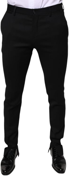 Dolce & Gabbana Dolce & Gabbana Black Wool Skinny Formal Dress Pants
