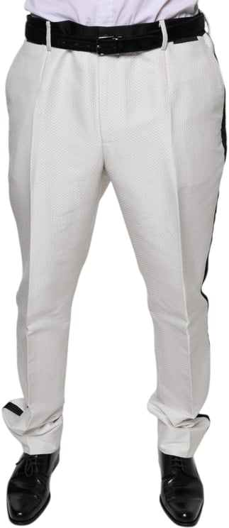 Dolce & Gabbana Dolce & Gabbana White Polyester Formal Dress Pants